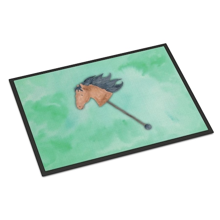 Carolines Treasures 24 x 36 in. Stick Horse Watercolor Indoor or Outdoor Mat BB7366JMAT